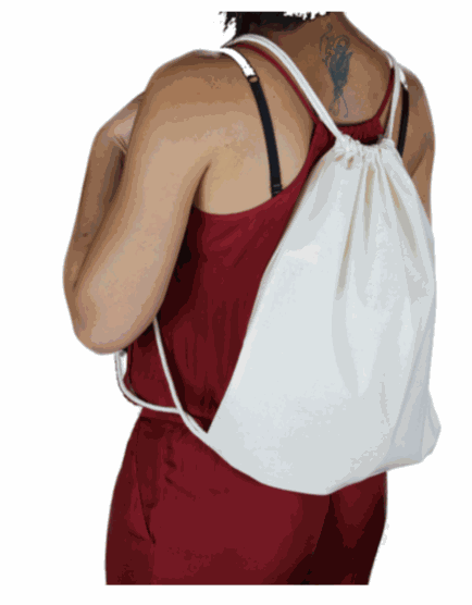 Sac à dos en coton bio (38 x 42 cm) - 2