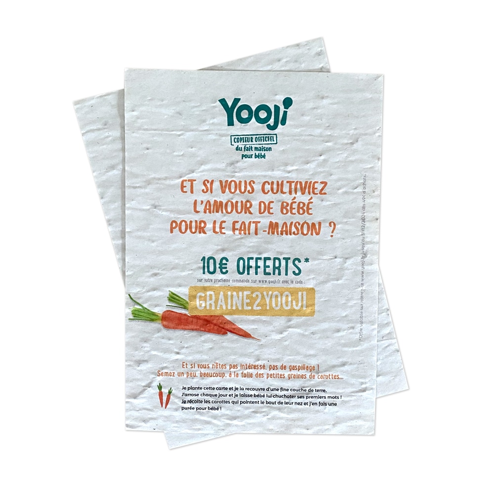 Flyer en papier ensemencé à planter - format A6 - 3