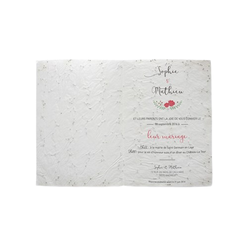 Carte ensemencée pliable à planter - Format A4 ou A5