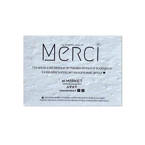 Flyer en papier ensemencé à planter - format A7