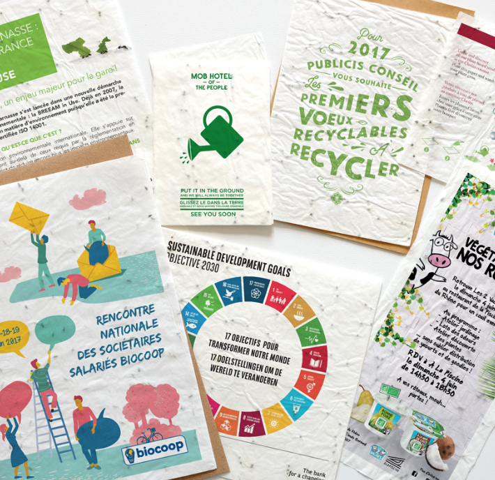 Flyer en papier ensemencé, à planter - format A7 - 5