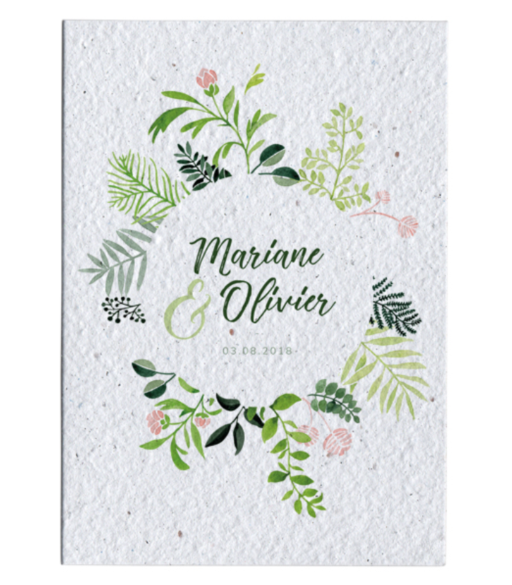 Flyer en papier ensemencé, à planter - format A7 - 3