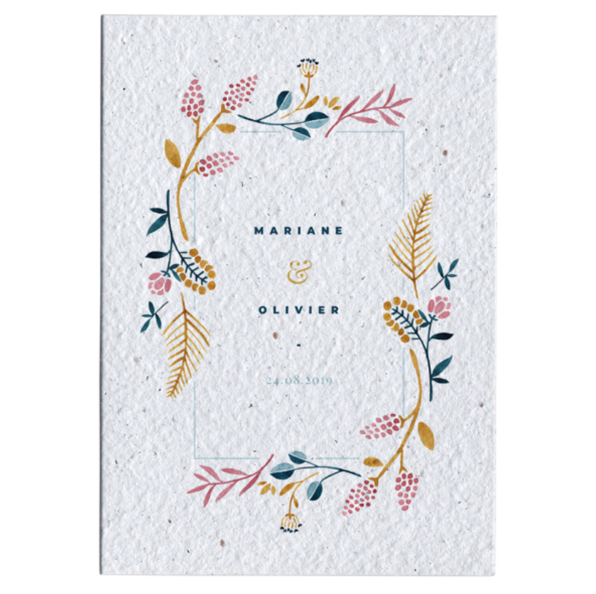 Flyer en papier ensemencé, à planter - format A7 - 2