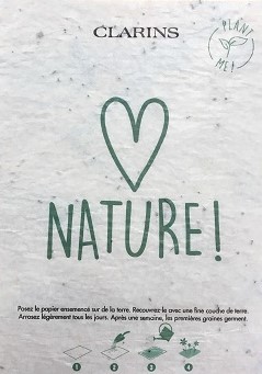 Flyer en papier ensemencé, à planter - format A7