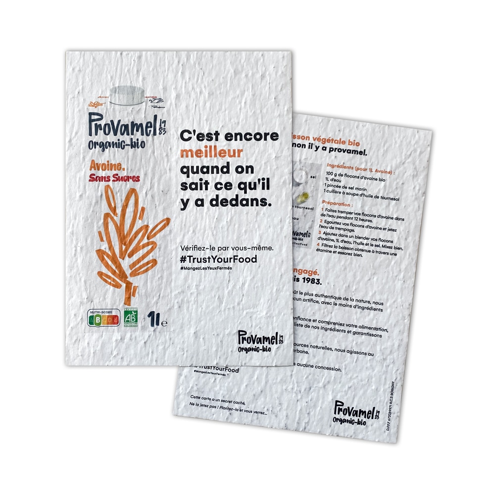 Flyer en papier ensemencé à planter - format A5