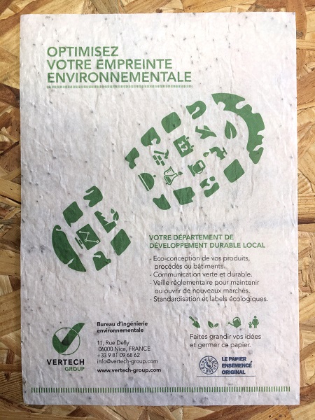 Flyer ensemencé à planter - format A5 - 2