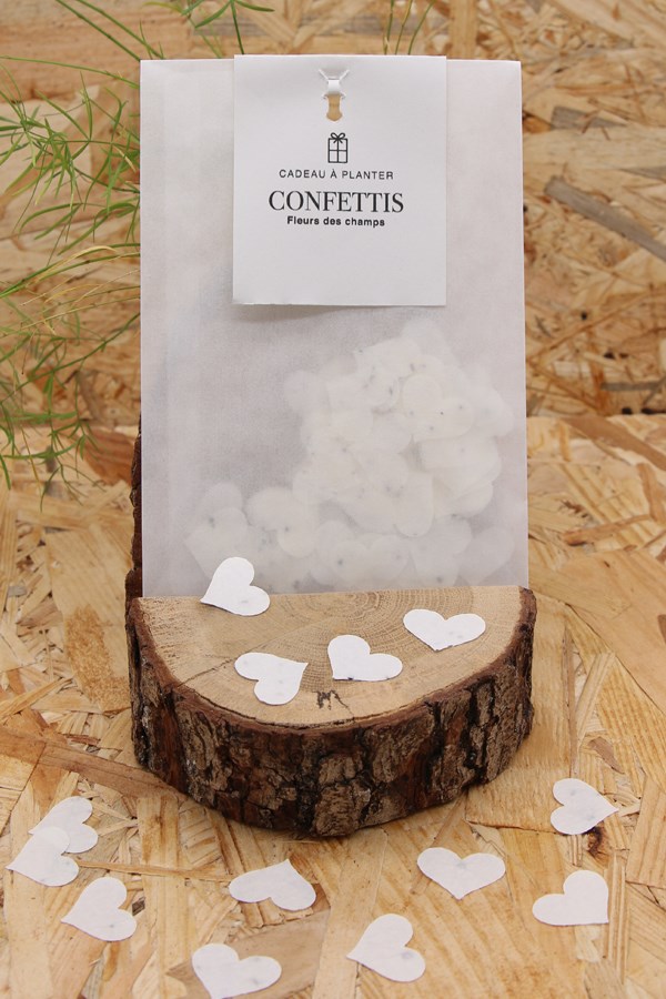 Confettis en forme de cœur en papier ensemencé, à planter - 1