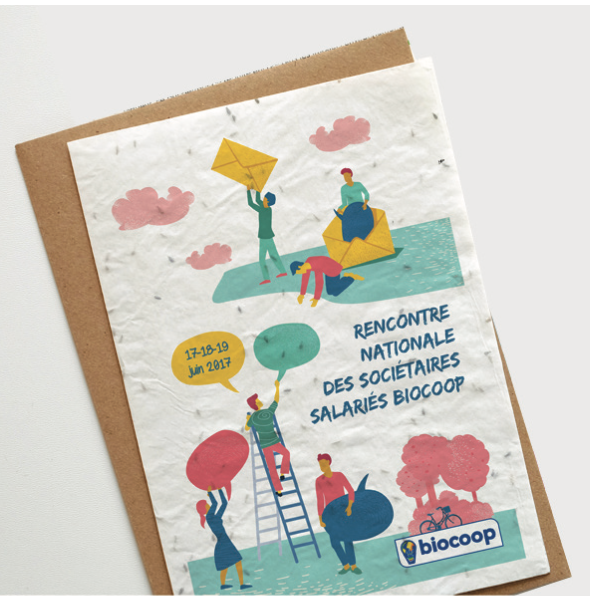 Carte ensemencée pliable (portrait ou paysage) - Format A5 ou A6 - 6