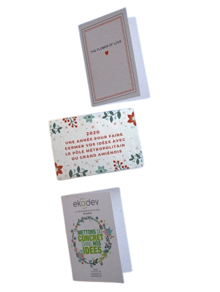 Carte ensemencée pliable (portrait ou paysage) - Format A5 ou A6