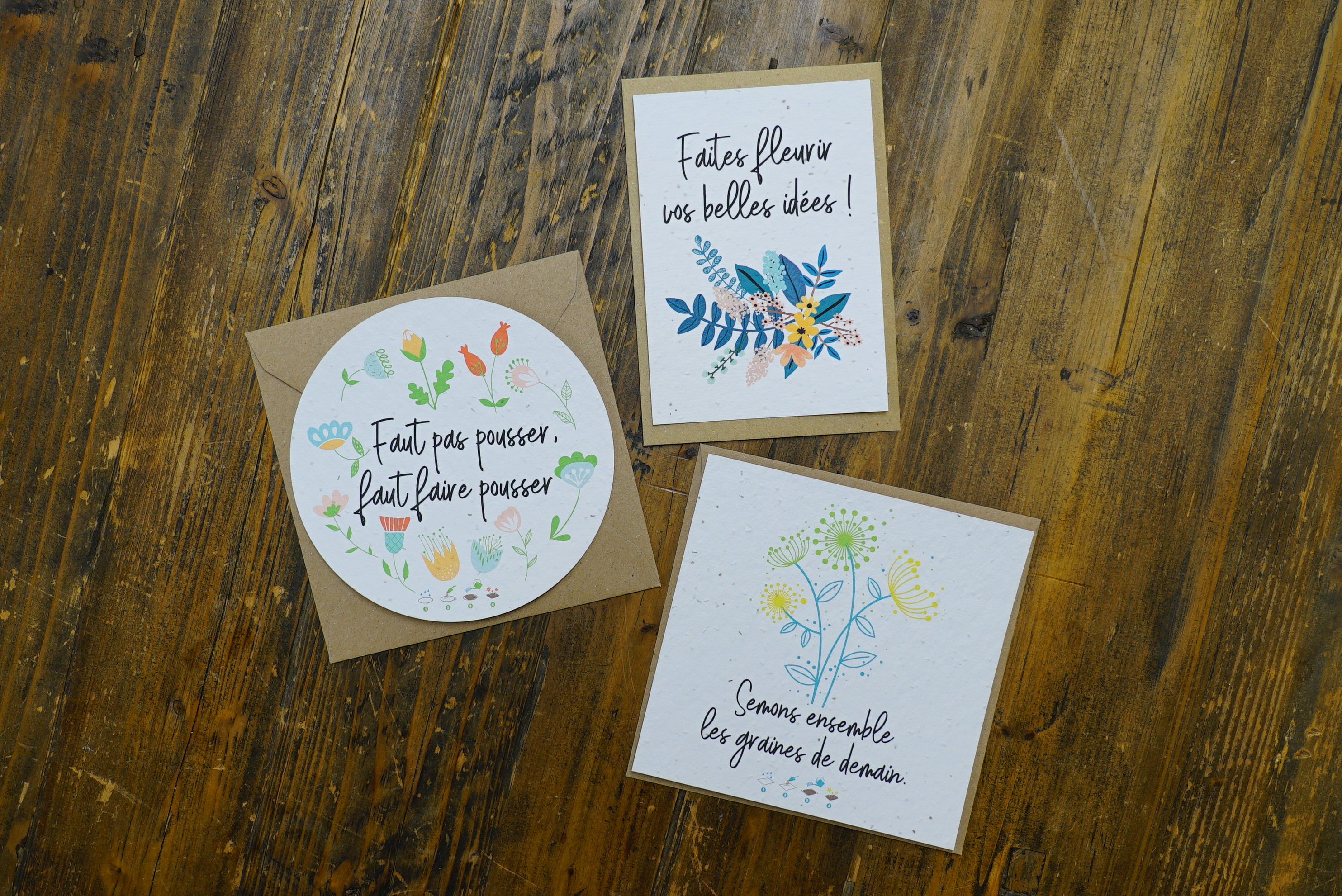 Carte ensemencée pliable (portrait ou paysage) - Format A5 ou A6 - 4