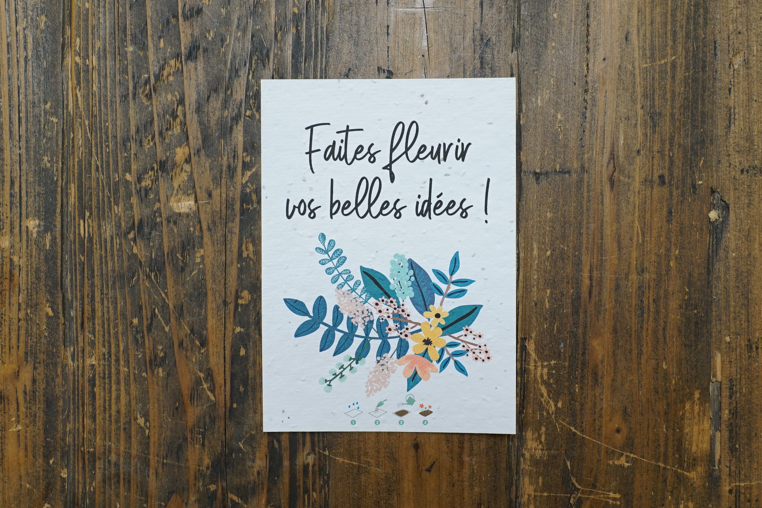 Carte ensemencée pliable (portrait ou paysage) - Format A5 ou A6 - 5