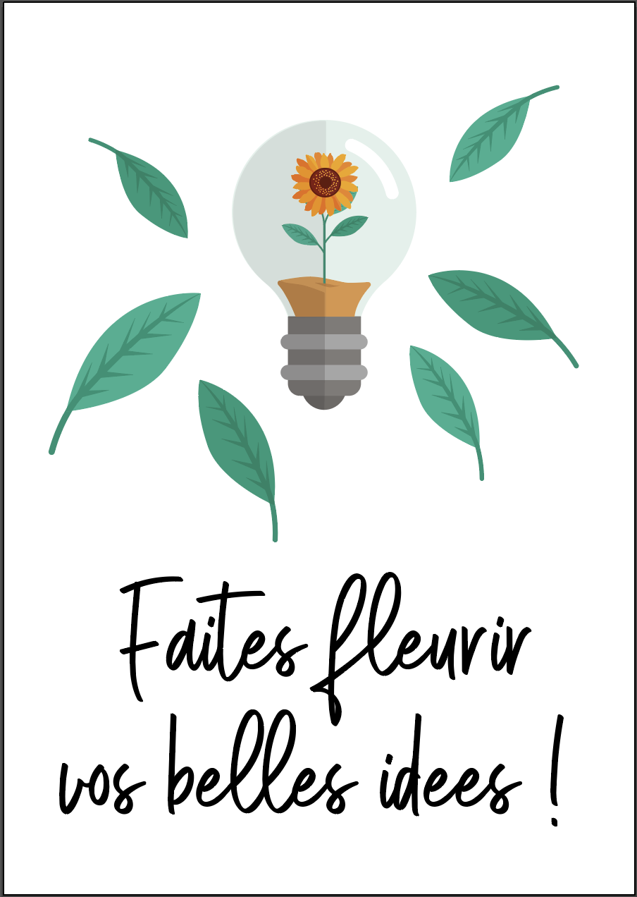 Carte ensemencée pliable (portrait ou paysage) - Format A5 ou A6 - 2