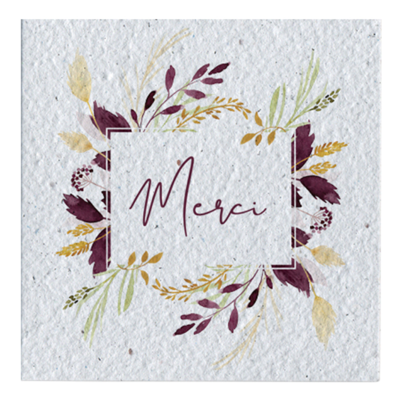 Carte de compliment ensemencée, à planter