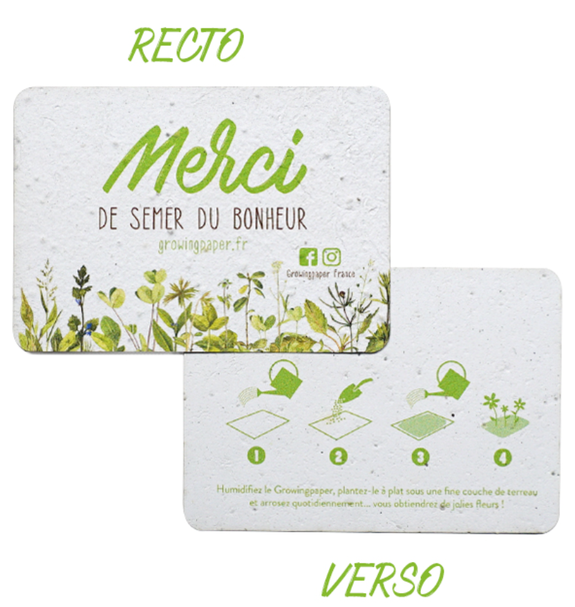 Carte de compliment ensemencée, à planter - 2