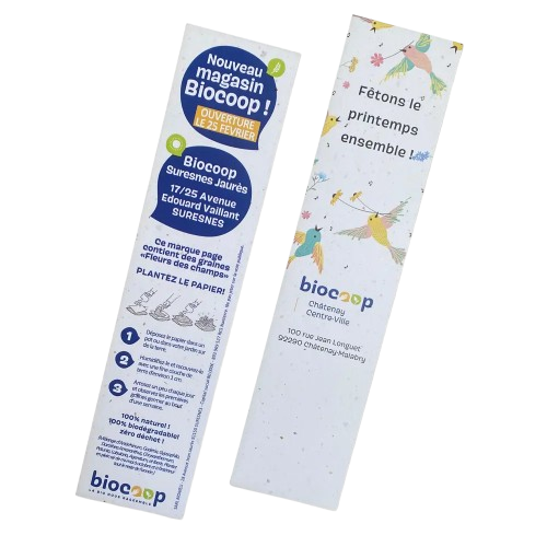 Marque page ensemencé personnalisable