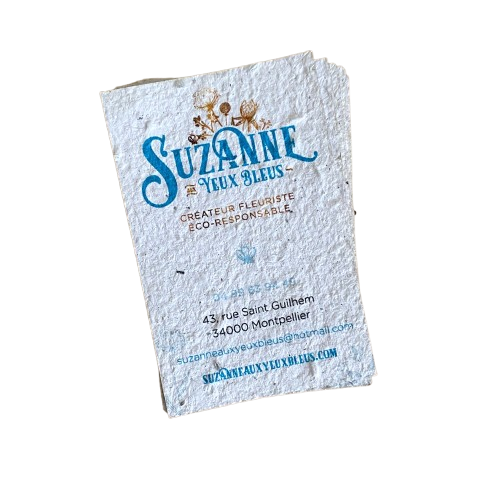 Carte de visite en papier ensemencé à planter - 4