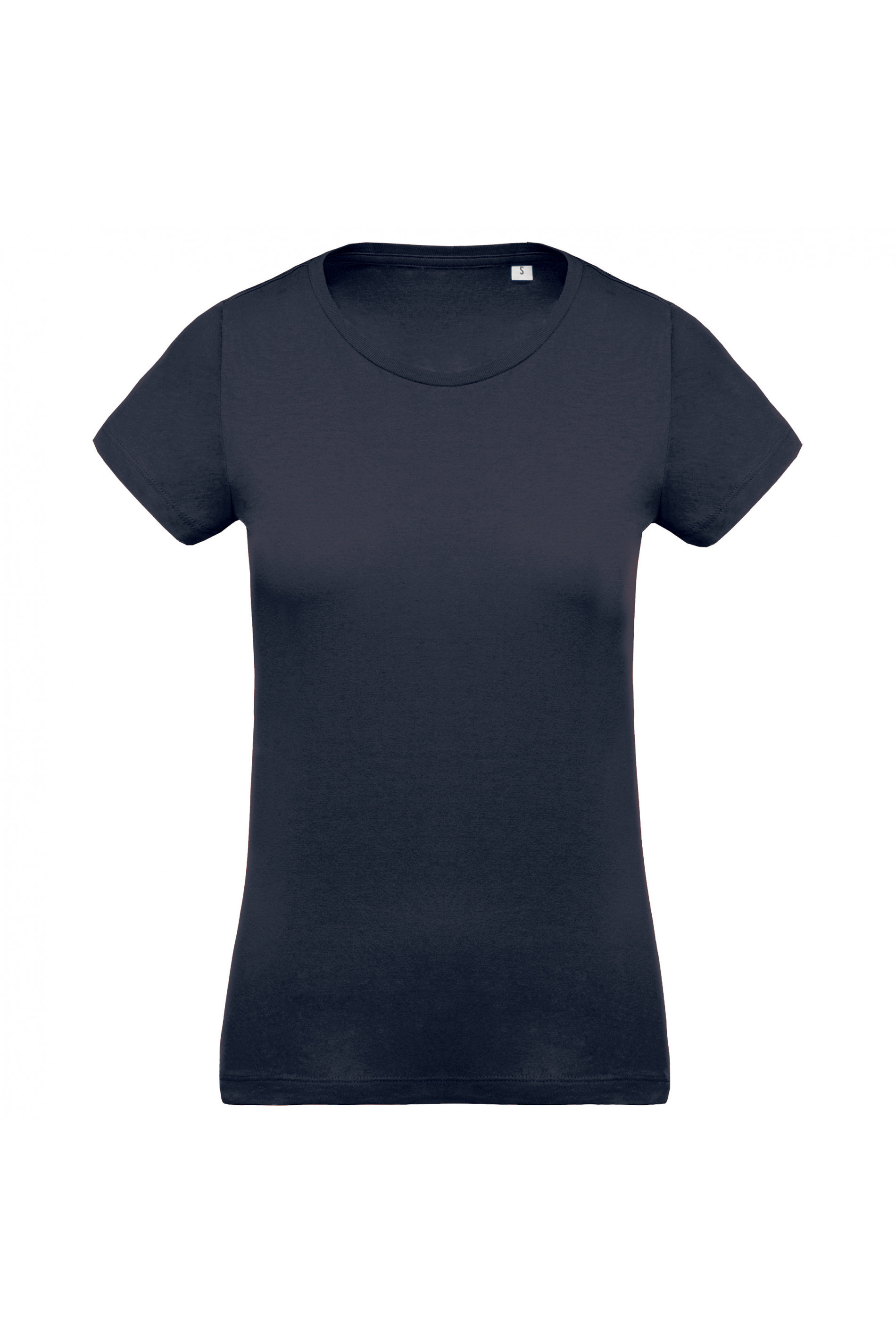 T-shirt coton bio col rond femme - Blanc -
