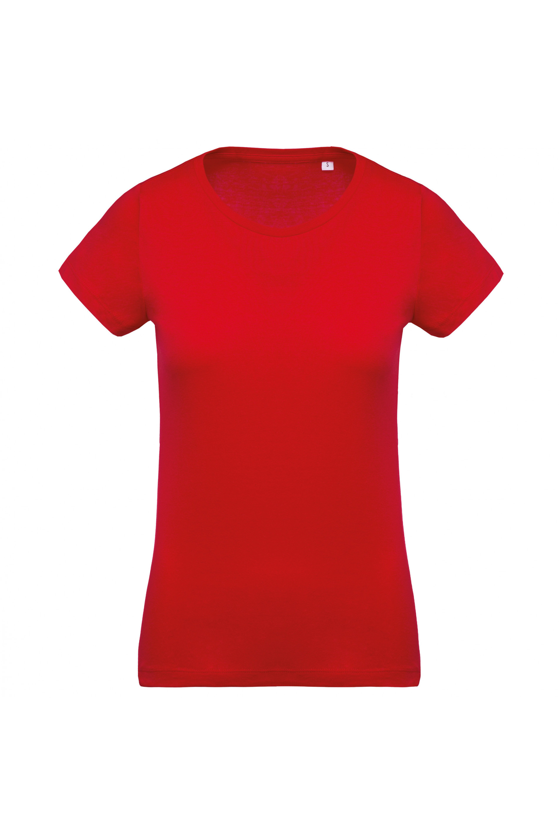 T-shirt coton bio col rond femme - Blanc -
