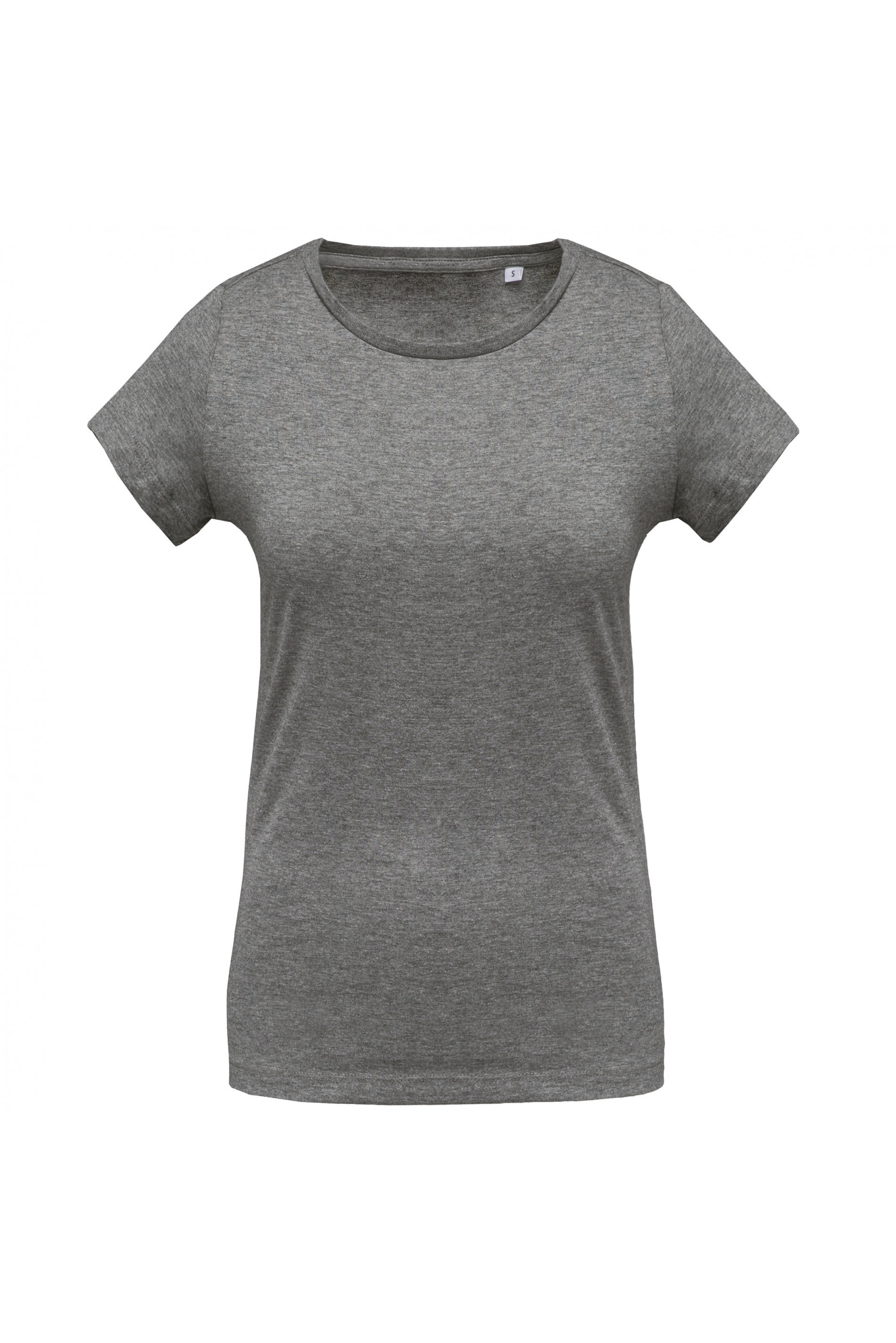 T-shirt coton bio col rond femme - Blanc -