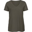 T-shirt femme 100% coton bio - col V -