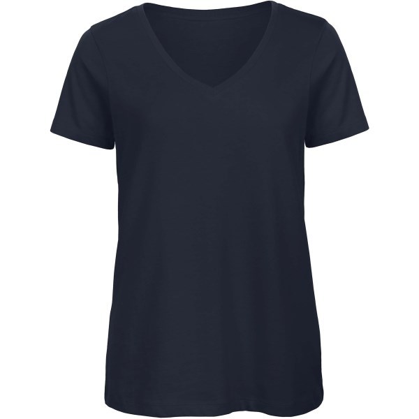 T-shirt femme 100% coton bio - col V -