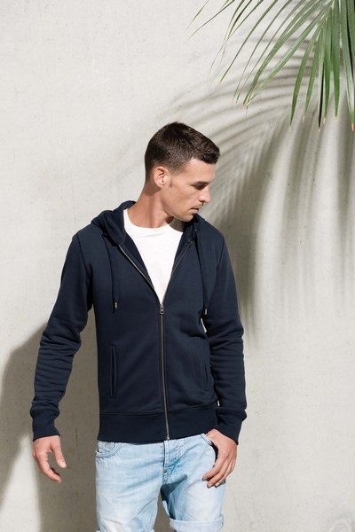 Sweat-shirt bio zippé capuche homme - 1