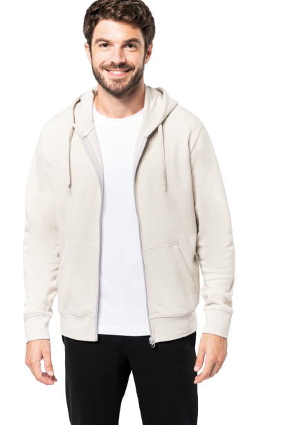 Sweat-shirt bio zippé capuche homme