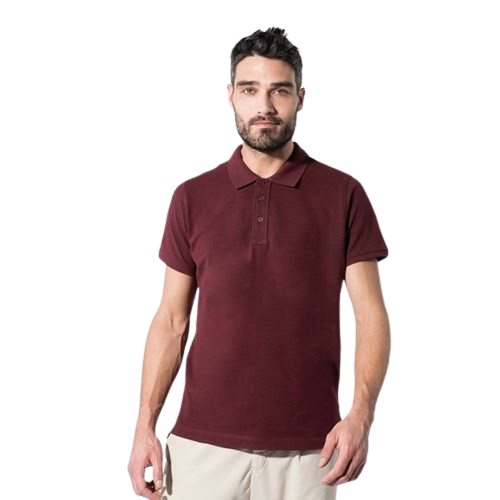 Polo piqué coton bio manches courtes homme - couleur