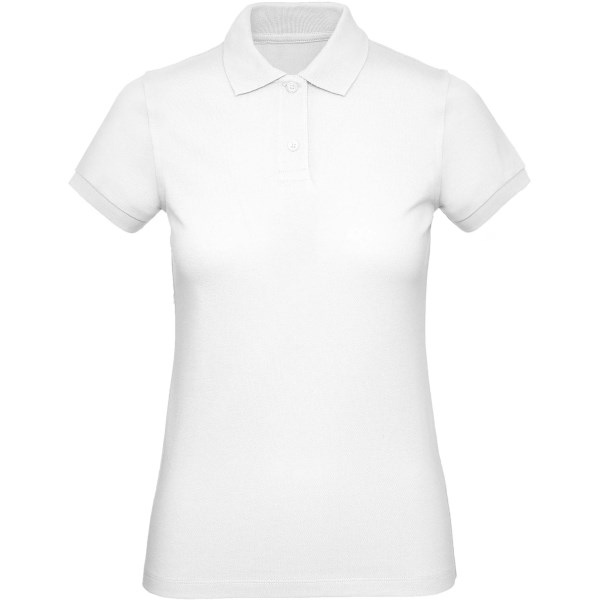 Polo coton bio femme  - Blanc