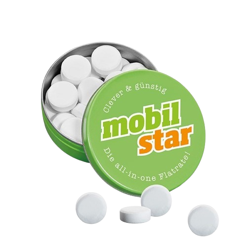 Boîte XS avec pastilles à la menthe bio