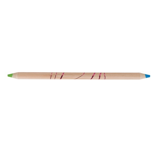 Crayon bicolore Prestige naturel fluo 17,6 cm vert