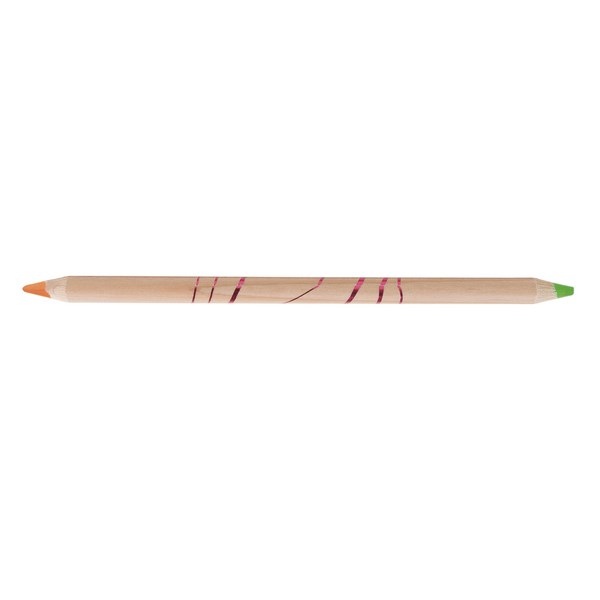 Crayon bicolore Prestige naturel fluo 17,6 cm vert