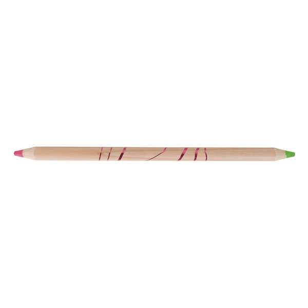 Crayon bicolore Prestige naturel fluo 17,6 cm vert