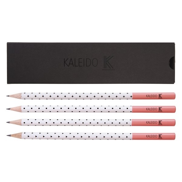 Étui personnalisable avec crayons graphite - pois