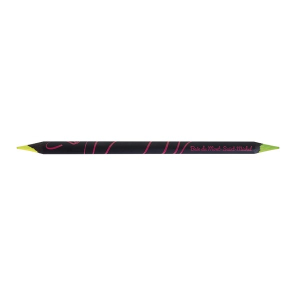 Crayon bicolore Prestige Black fluo 17,6 cm jaune