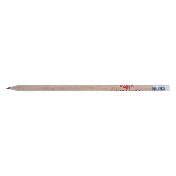 Crayon Eco rond 17,6 cm incolore tête avec Gomme