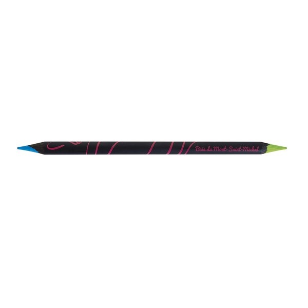 Crayon bicolore Prestige Black fluo 17,6 cm vert