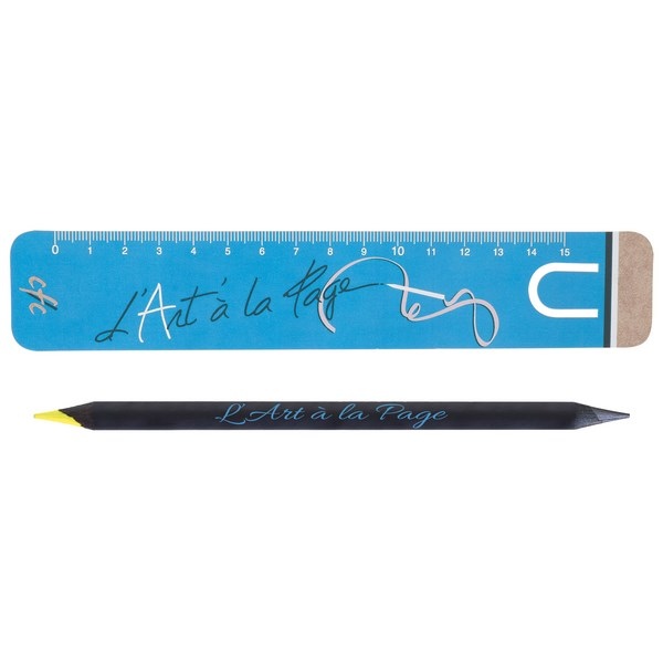 Kit bureau Prestige black bicolore HB fluo jaune