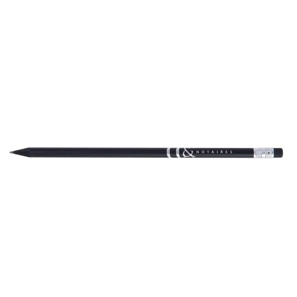 Crayon bois teinté rond 17,6 cm - tête à Gomme