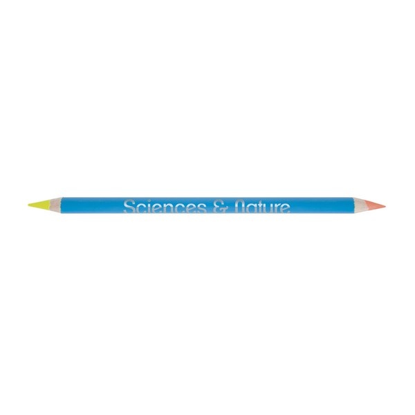 Crayon bicolore Prestige pantone fluo 17,6 cm