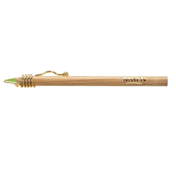 Crayon Clip One Prestige en bois naturel fluo