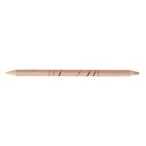 Crayon bicolore Prestige fluo 17,6 cm jaune