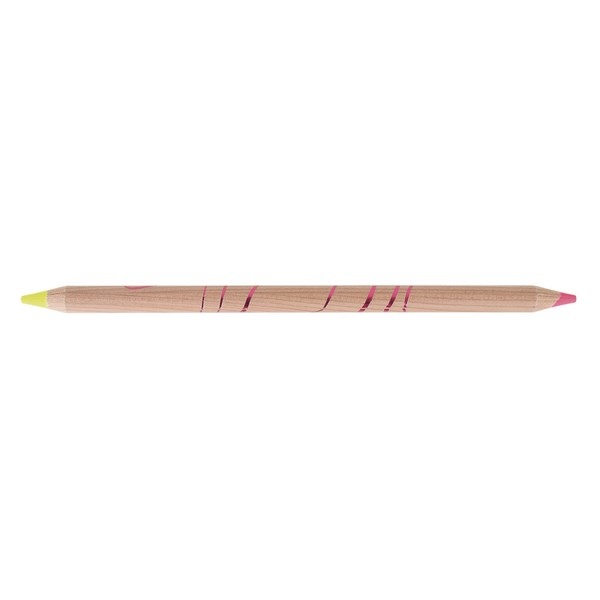 Crayon bicolore Prestige fluo 17,6 cm jaune