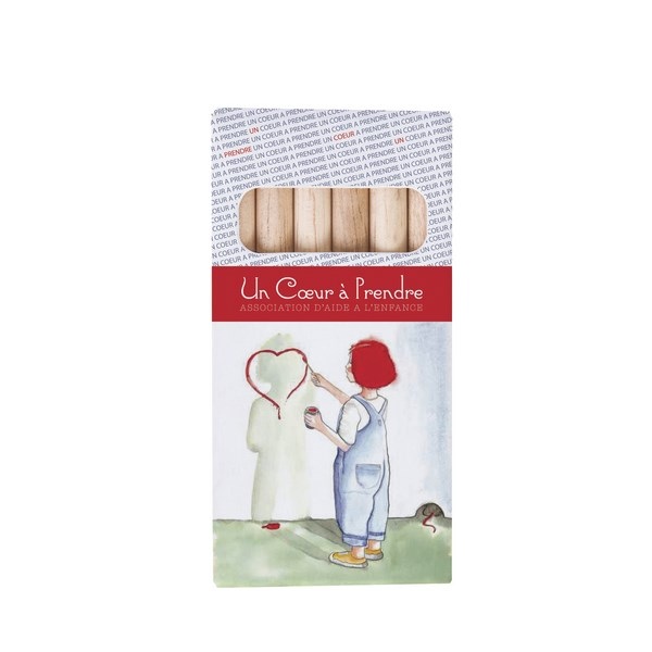 Étui 6 crayons aquarellables Eco 8,7 cm