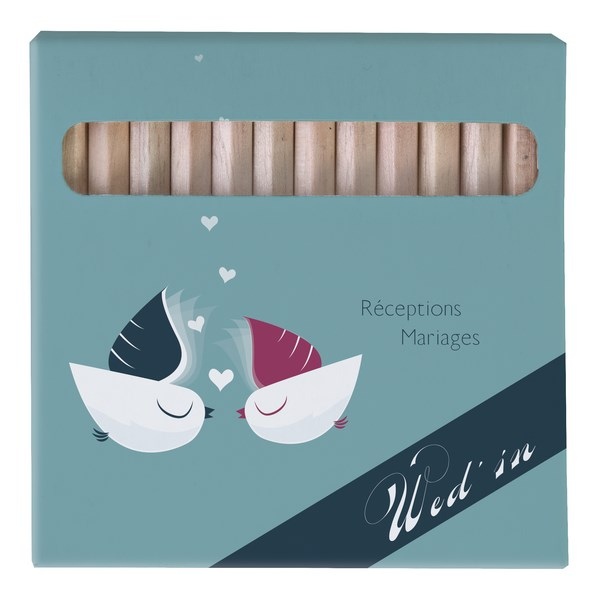 Étui 12 crayons de couleurs Eco 8,7 cm