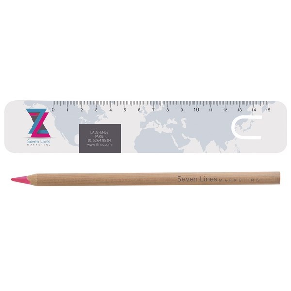 Kit bureau fluo rose 17,6 cm Prestige