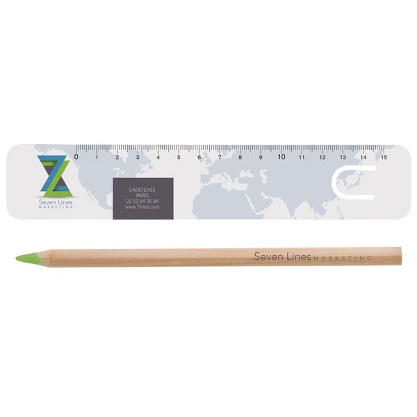 Kit bureau fluo vert 17,6 cm Prestige