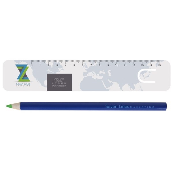 Kit bureau fluo vert 17,6 cm Prestige