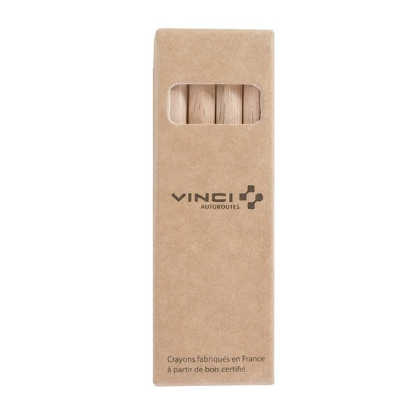 Étui 4 crayons de couleurs Eco 8,7 cm -