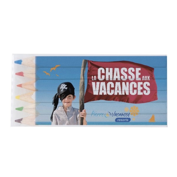 Set  6 crayons de couleurs 8,7 cm